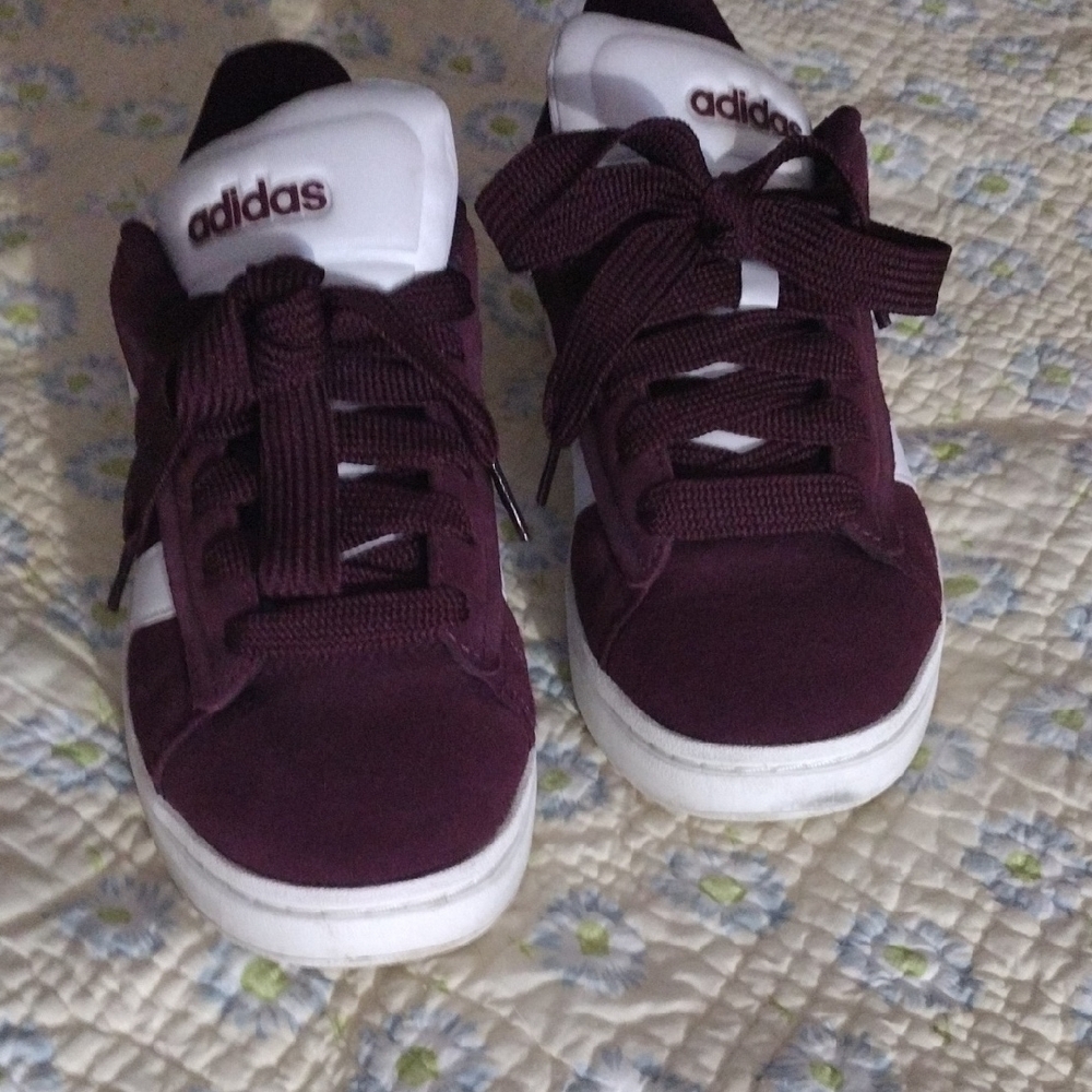 adidas Plum and White Sneakers